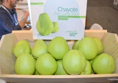 The chayote is a vegetable grown and exported from Costa Rica to the US, Canada and the EU.